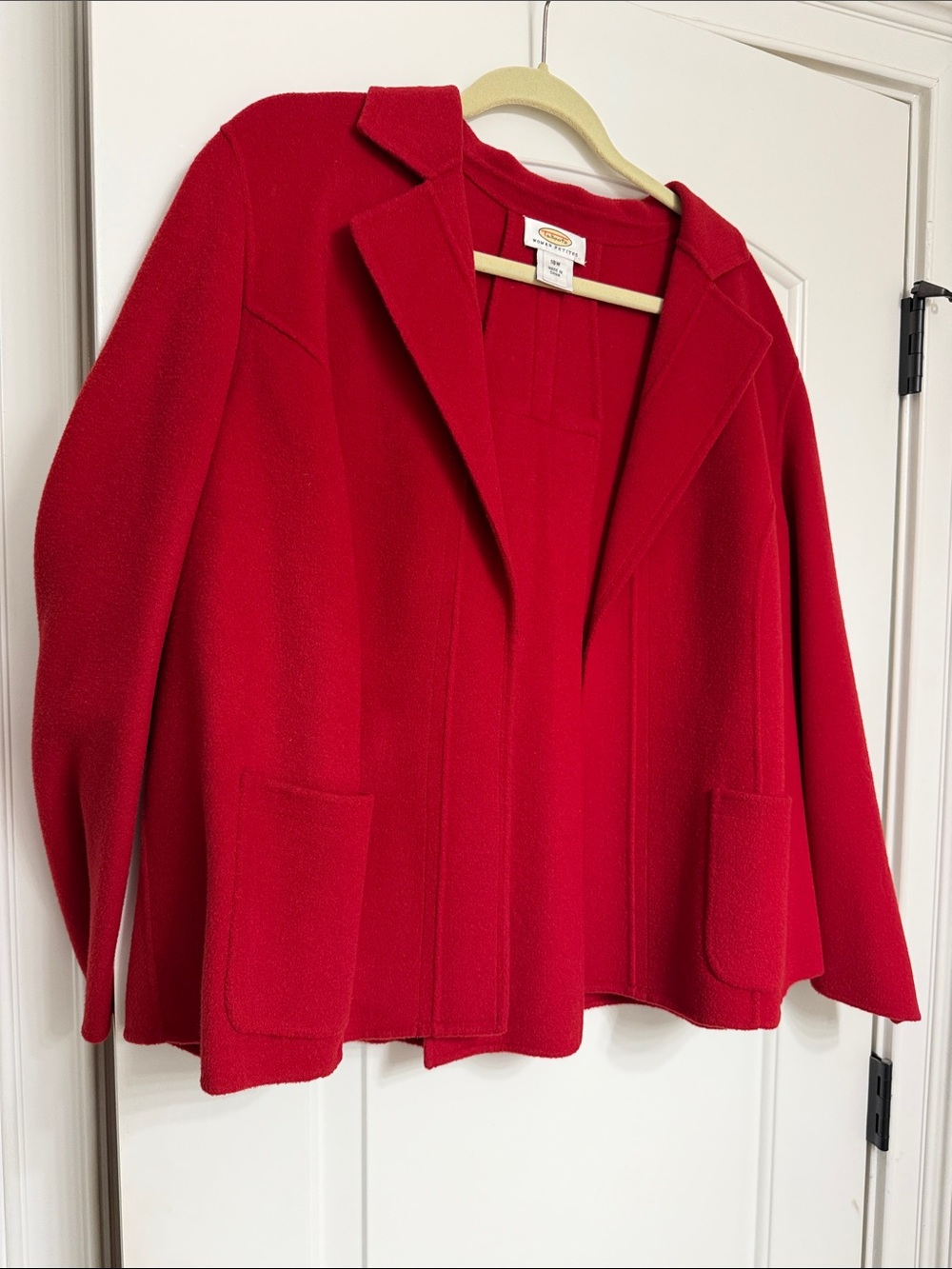Talbots Red Open-Front Blazer